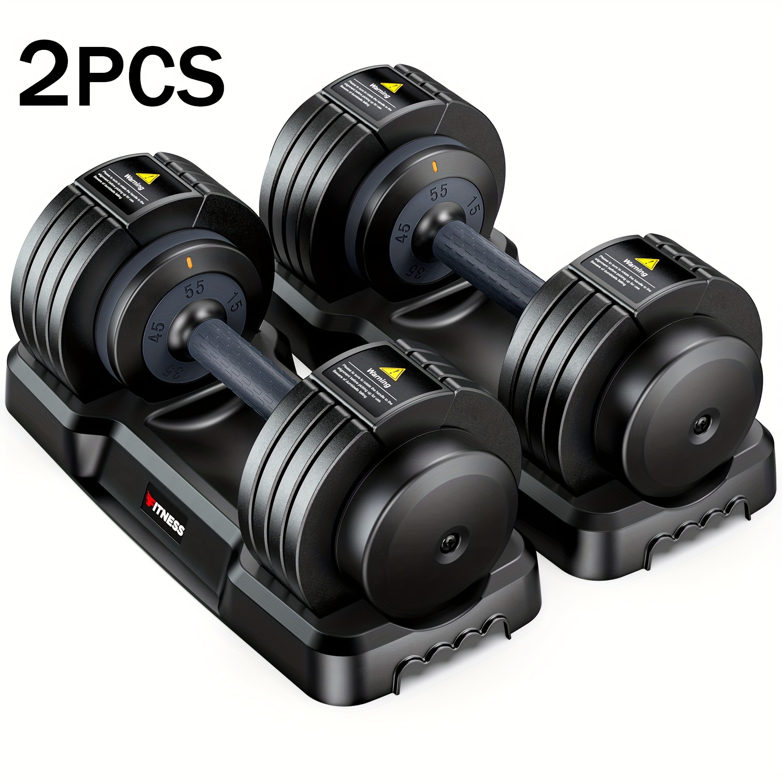 Home Gym Dumbbell Workout - 25/55 Lbs Pair Adjustable Dumbbells Set,