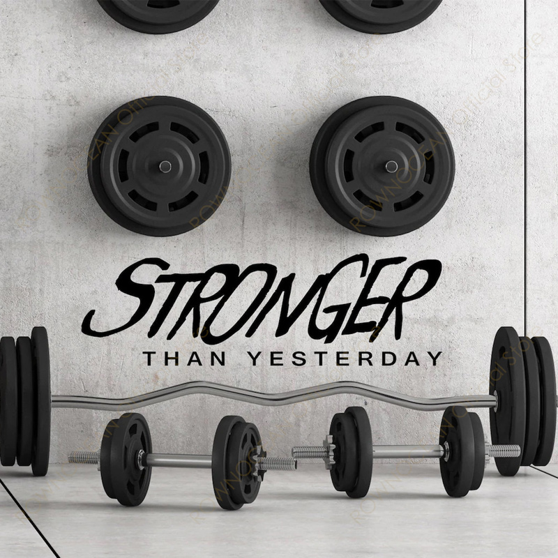 Home Gym Quotes - Stronger Than Yesterday Gym Wall Stickers