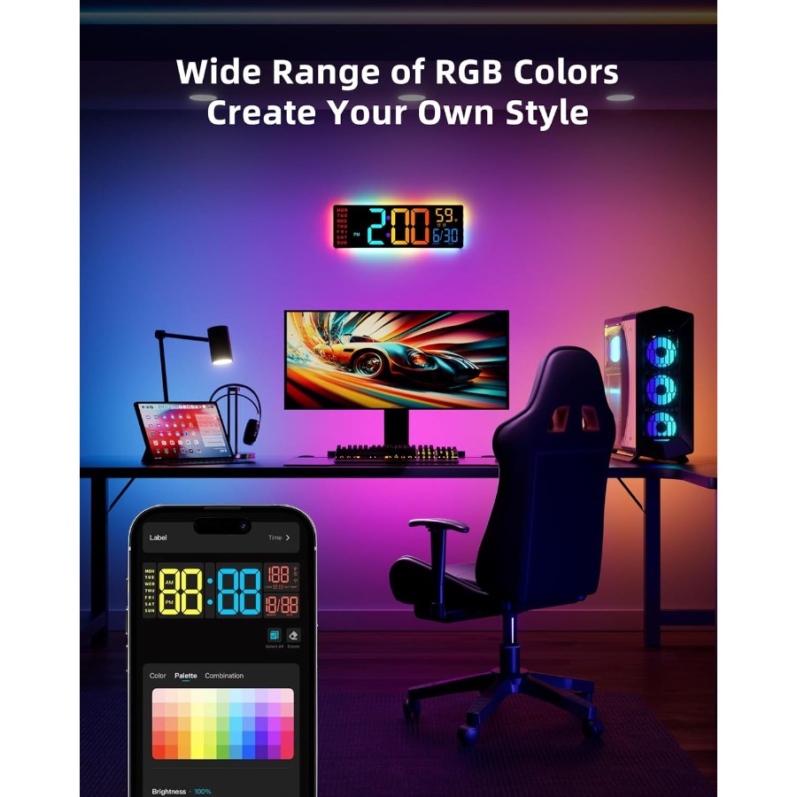 Home Gym Diy - Smart Digital Wall Clock for classroom