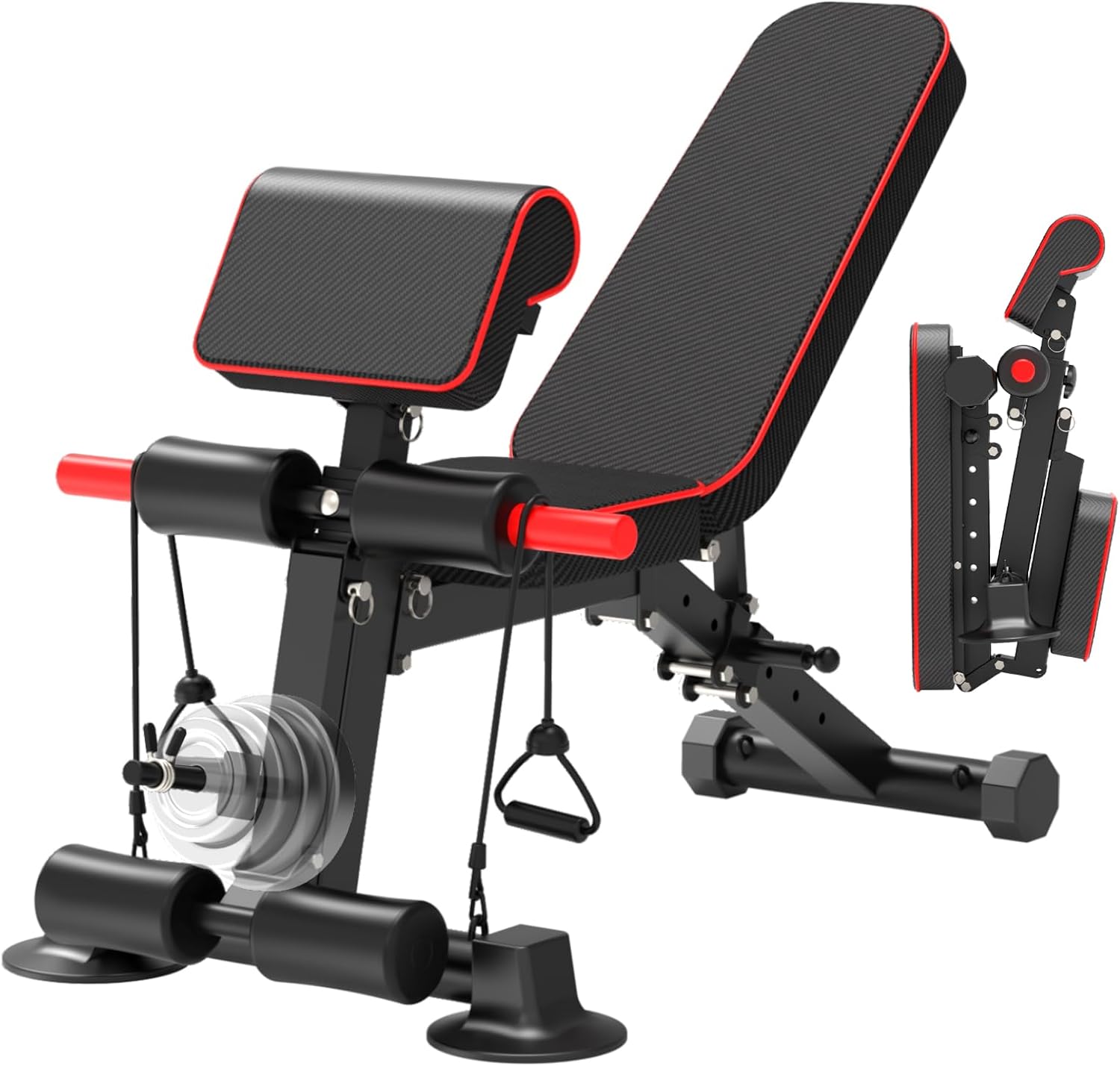 Home Gym Weight Bench - Adjustable Weight Bench 1050lbs Foldable with