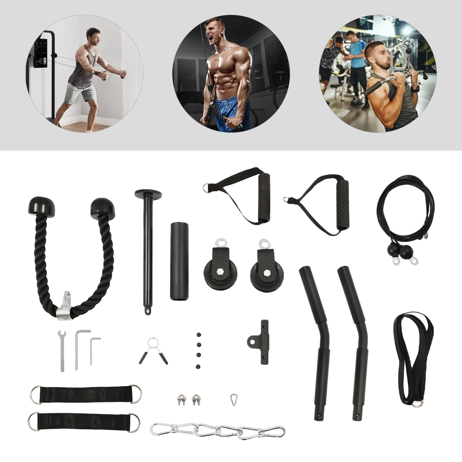 264LBS Load Capacity Cable Pul - Home Gym System ulasan dan harga