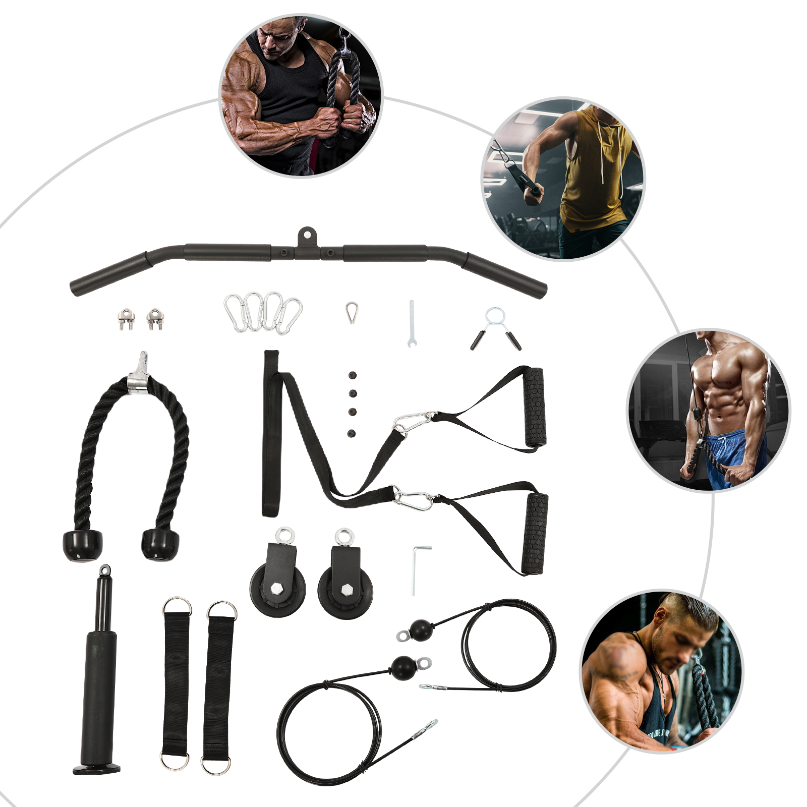 264LBS Load Capacity Cable Pul - Home Gym System ulasan dan harga