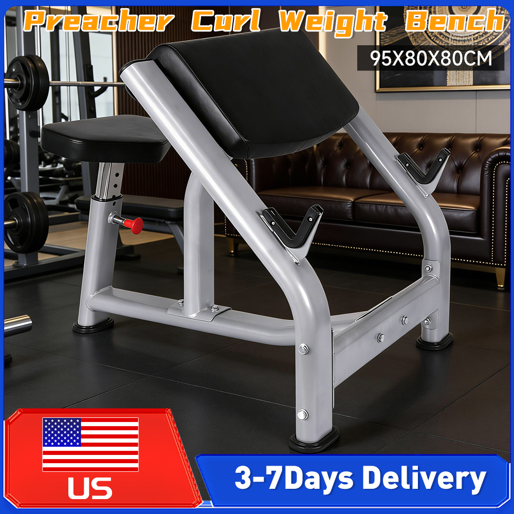 Adjustable Preacher Curl Bench - Home Gym Dumbbell Workout ulasan dan harga