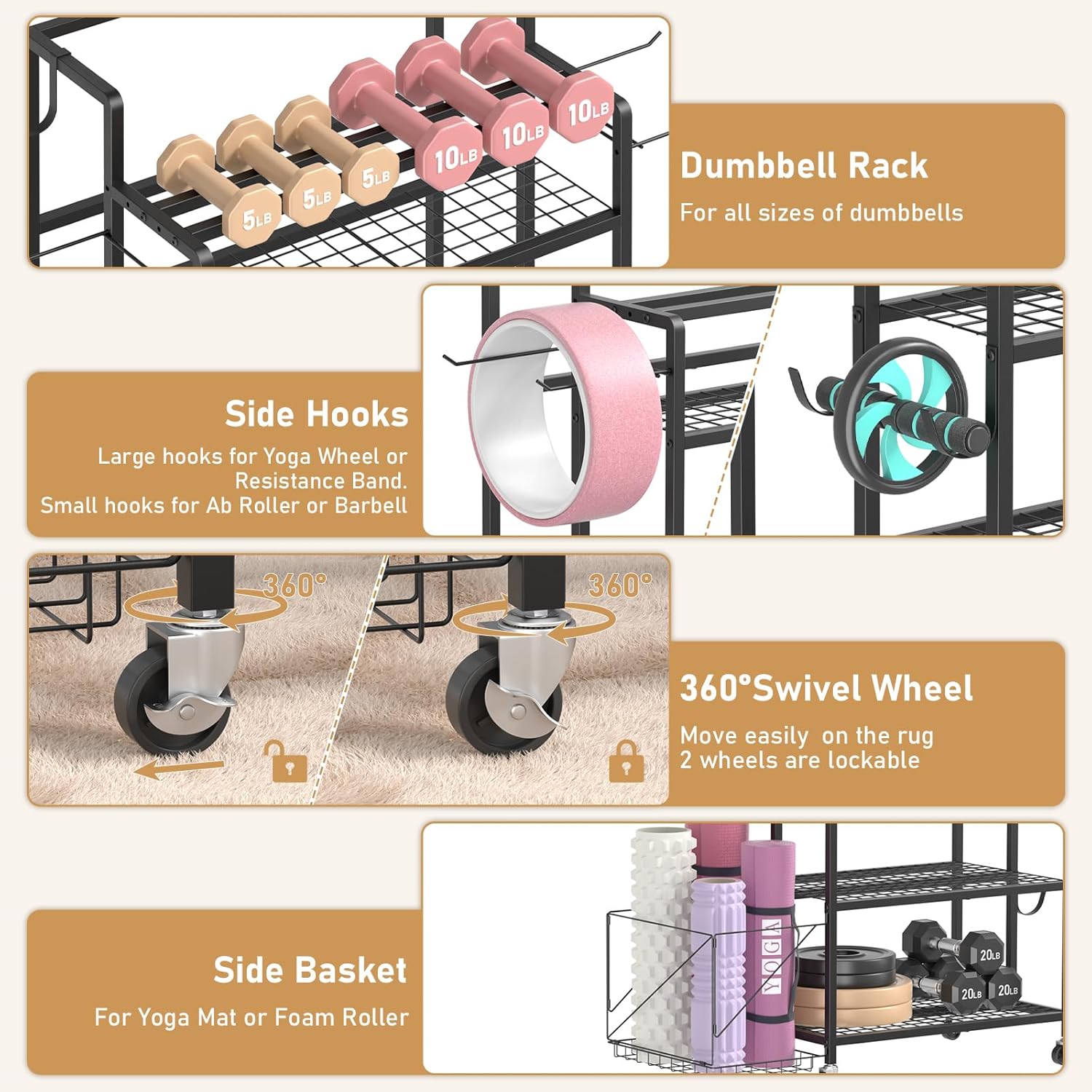 Home Gym Storage, No Material  - Home Gym Dumbbell Workout ulasan dan harga