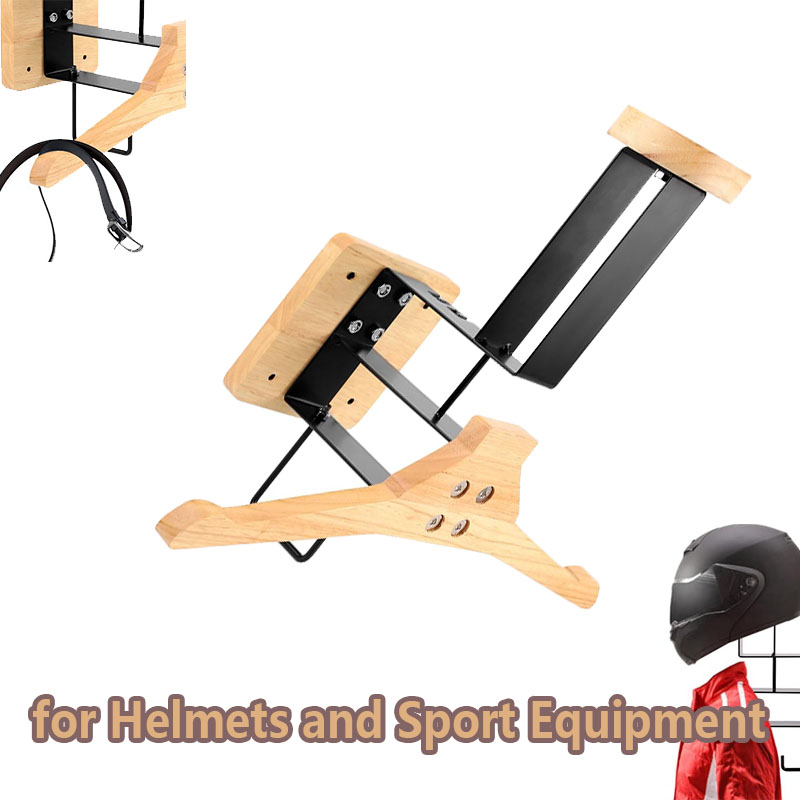 Wood Motorcycle Helmet Holder  - Home Gym House ulasan dan harga