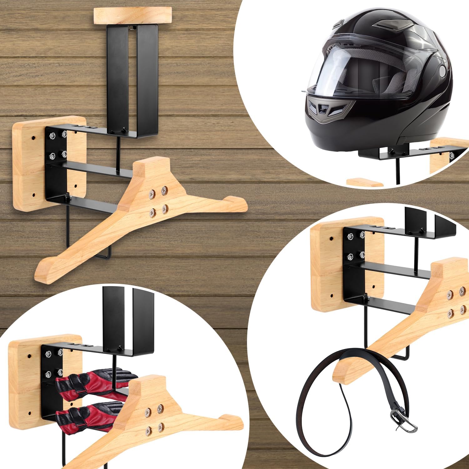Wood Motorcycle Helmet Holder  - Home Gym House ulasan dan harga