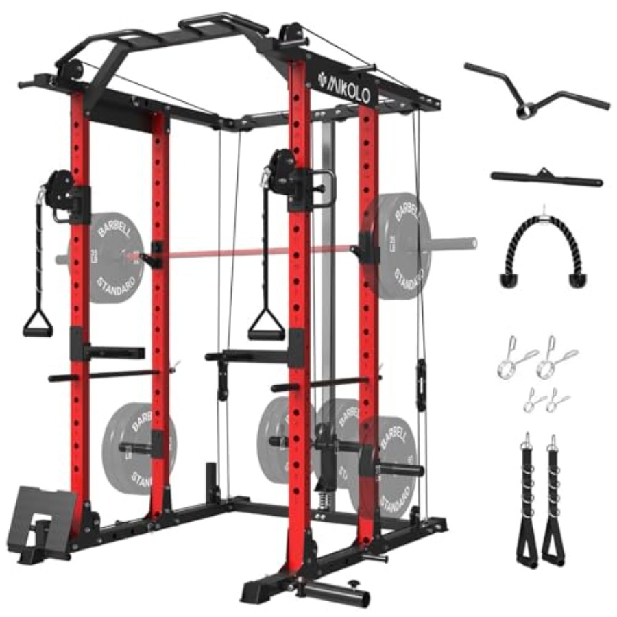 Home gym power cage with steel - Lat Pulldown Cable ulasan dan harga