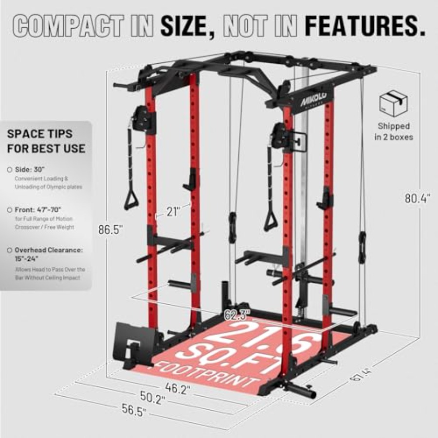 Home gym power cage with steel - Lat Pulldown Cable ulasan dan harga