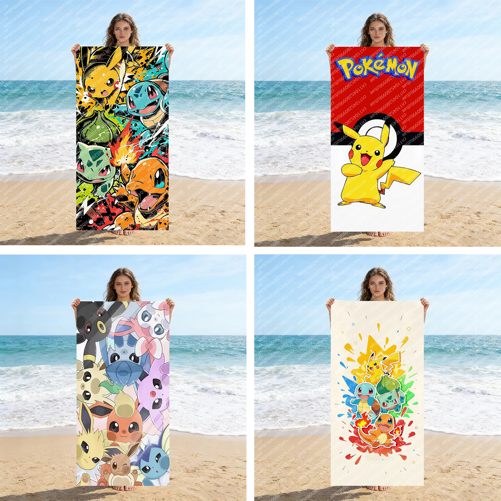 Cute Pokemon Beach Towel Quick - Home Gym House ulasan dan harga