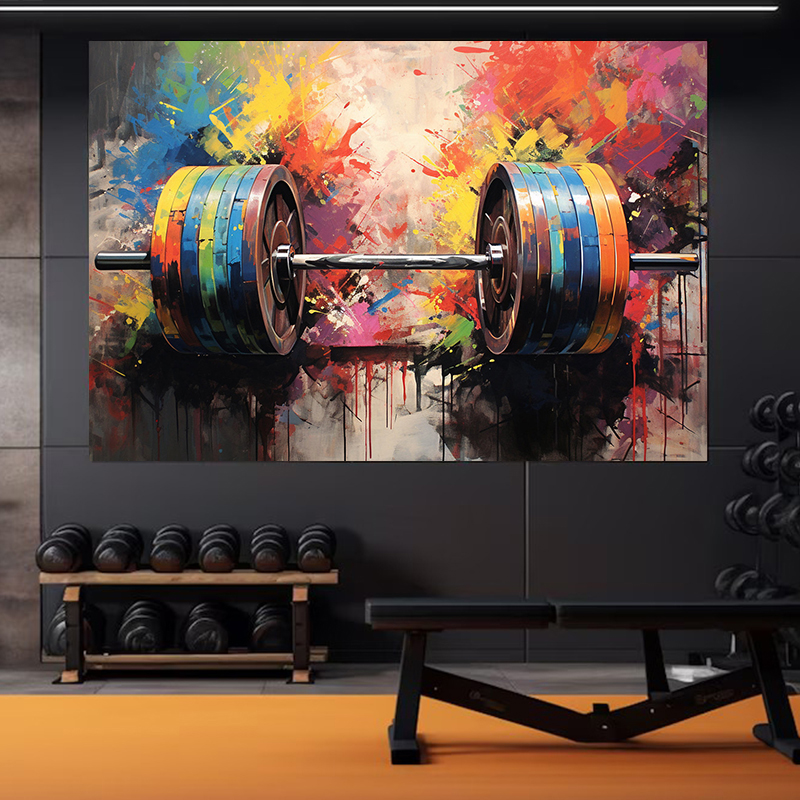 Graffiti Barbell Girl with Dum - Home Gym Dumbbell Workout ulasan dan harga