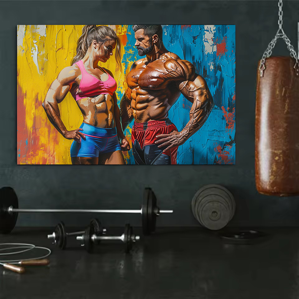 Graffiti Barbell Girl with Dum - Home Gym Dumbbell Workout ulasan dan harga