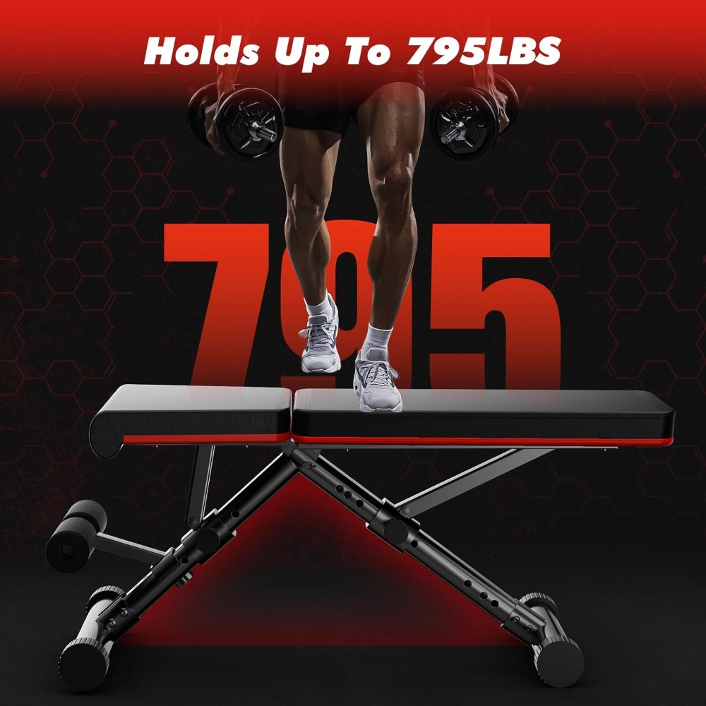 Adjustable Weight Bench for Ho - Home Gym Workout Equipment ulasan dan harga