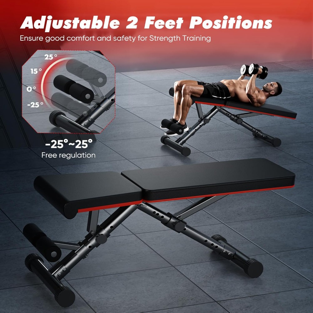 Adjustable Weight Bench for Ho - Home Gym Workout Equipment ulasan dan harga