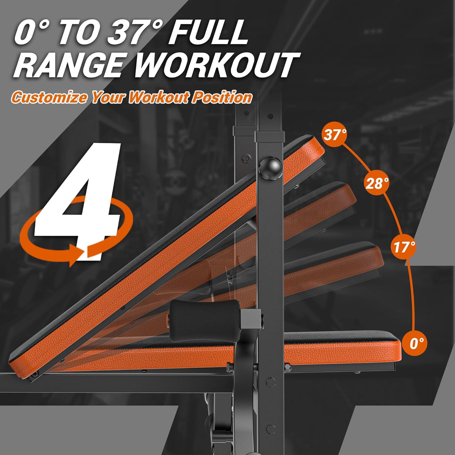 6-in-1 Weight Bench 770LBS wit - Home Gym Weight Bench ulasan dan harga