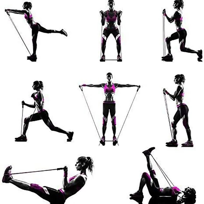 Resistance Bands With Handles, - Home Gym System ulasan dan harga