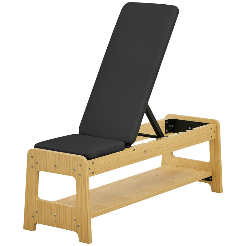 Wooden Adjustable Weight Bench - Home Gym Dumbbell Workout ulasan dan harga