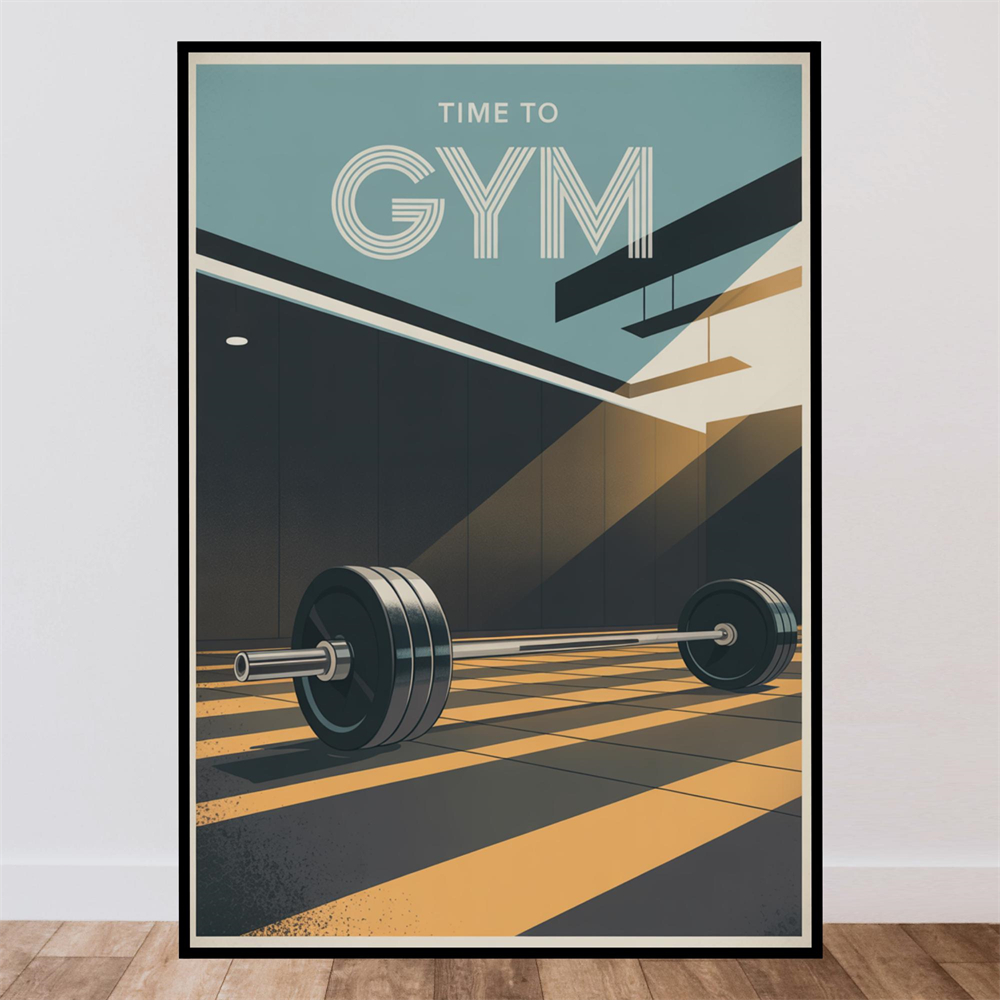 Time To Gym Poster Outdoor Wal - Home Gym Quotes ulasan dan harga
