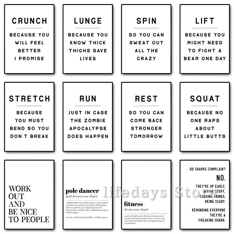 Fitness Work Out Funny Quotes  - Home Gym Quotes ulasan dan harga
