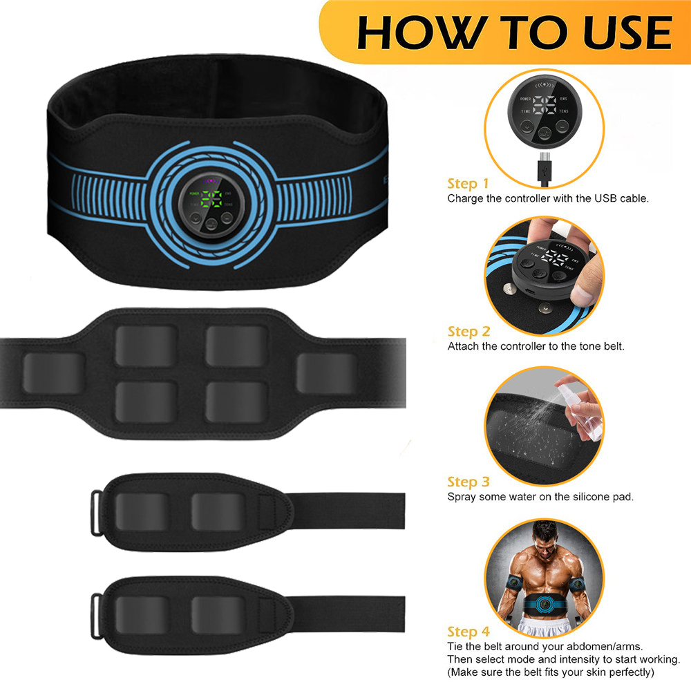 USB Rechargeable Abdominal Mus - Weight Belt Lifting ulasan dan harga
