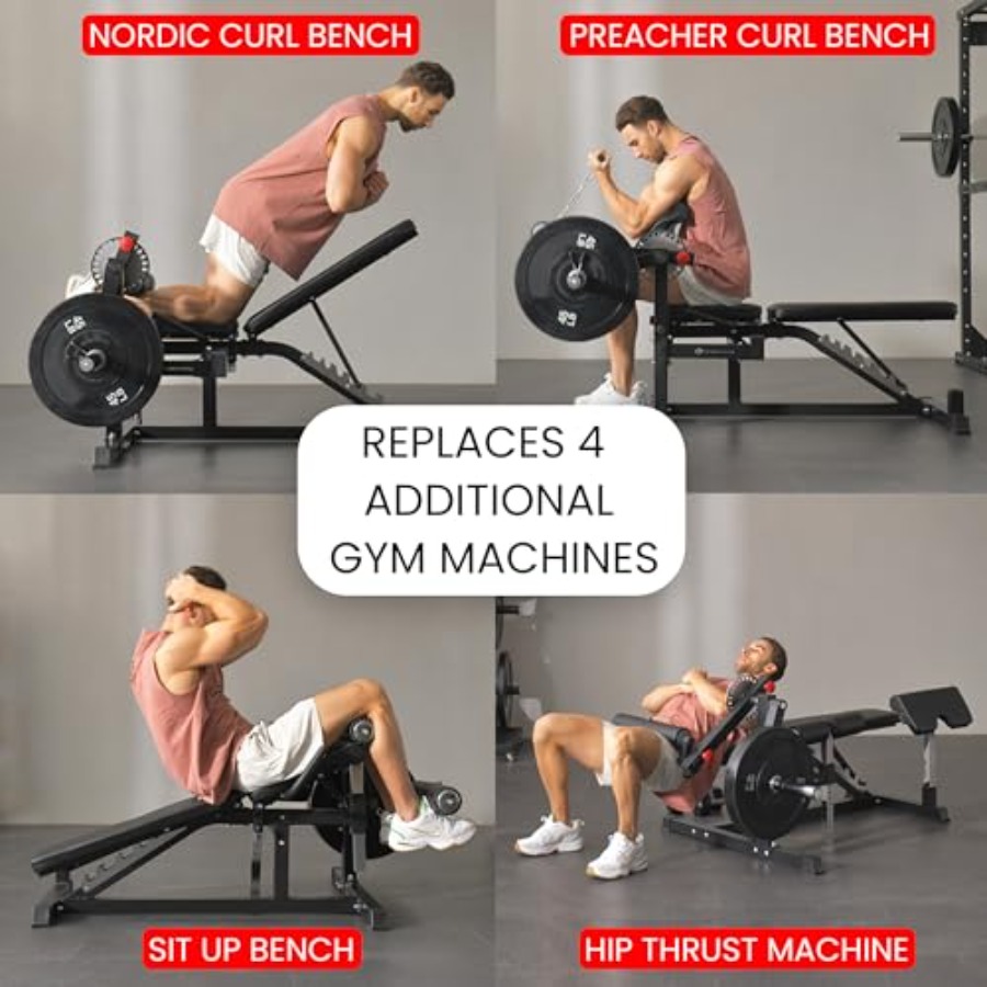 Adjustable Weight Bench with L - Home Gym Weight Bench ulasan dan harga