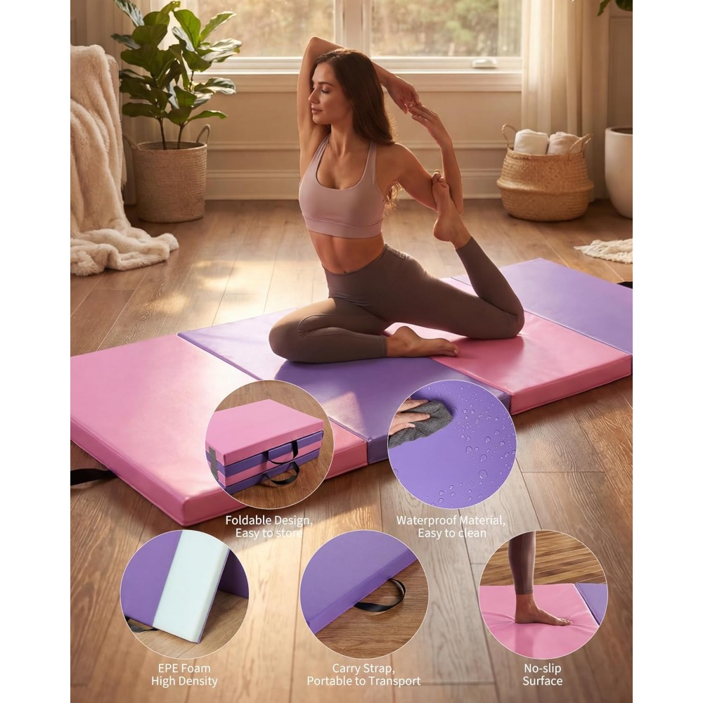 Portable Folding Exercise Mat  - Home Gym Options ulasan dan harga