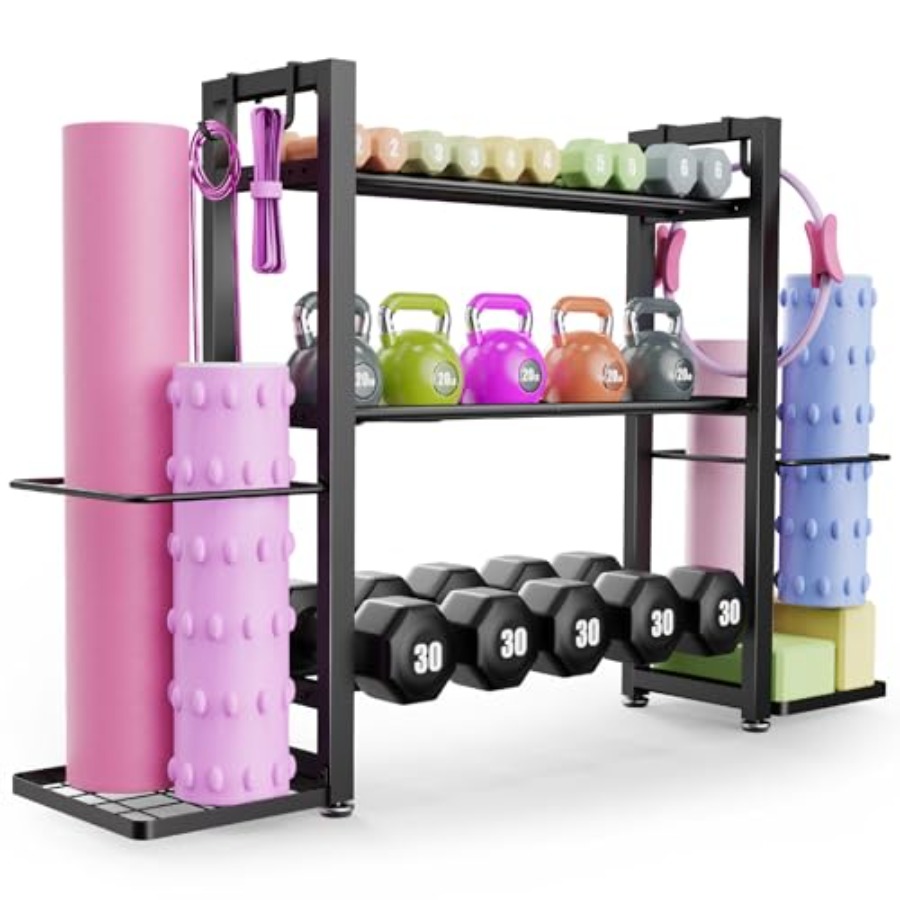 3-Tier Adjustable Dumbbell Rac - Home Gym Dumbbell Workout ulasan dan harga