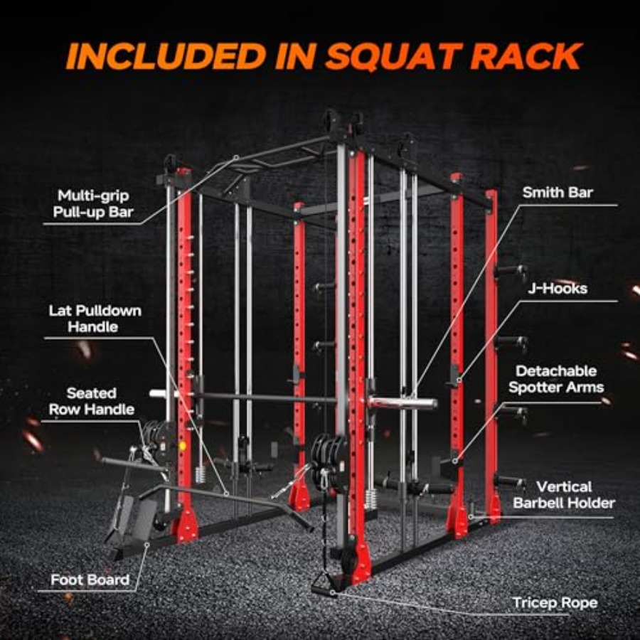 All-in-One Power Rack with Smi - Home Gym System ulasan dan harga