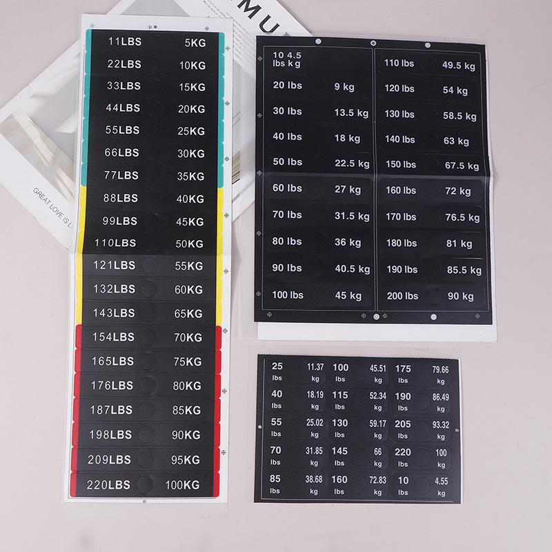 Weight Stack Labels 4.5kg To 1 - Home Gym Diy ulasan dan harga