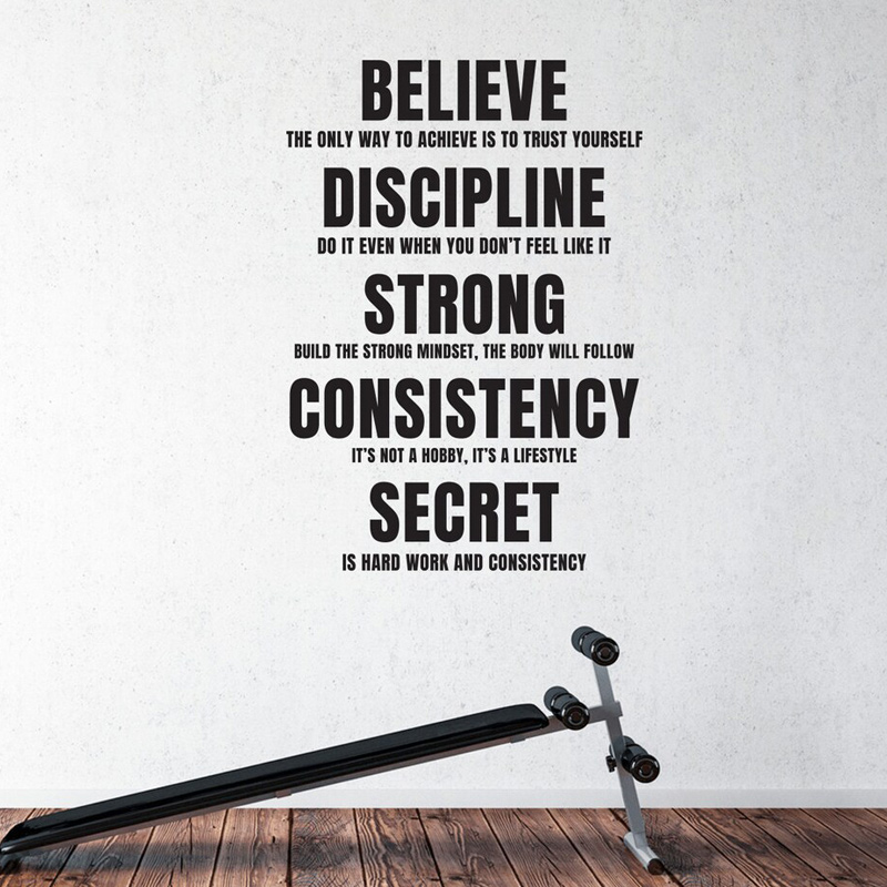 Believe, Discipline Motivation - Home Gym Quotes ulasan dan harga