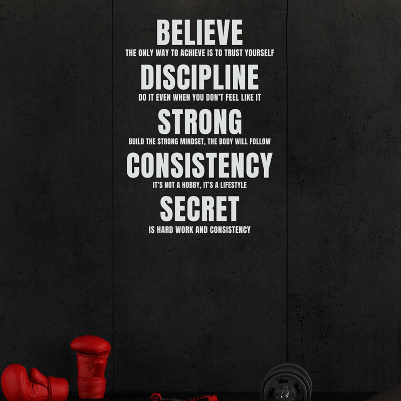 Believe, Discipline Motivation - Home Gym Quotes ulasan dan harga
