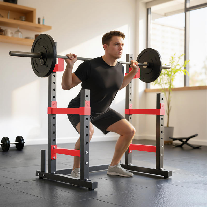 Soozier Adjustable Squat Rack, - Home Gym Weight Bench ulasan dan harga