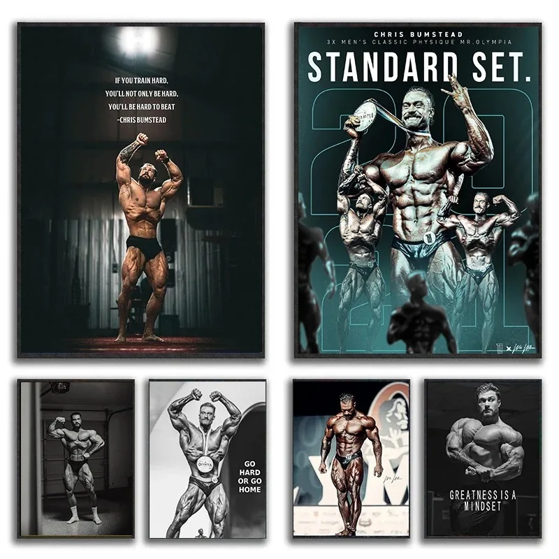 Canvas Painting Chris Bumstead - Home Gym Quotes ulasan dan harga