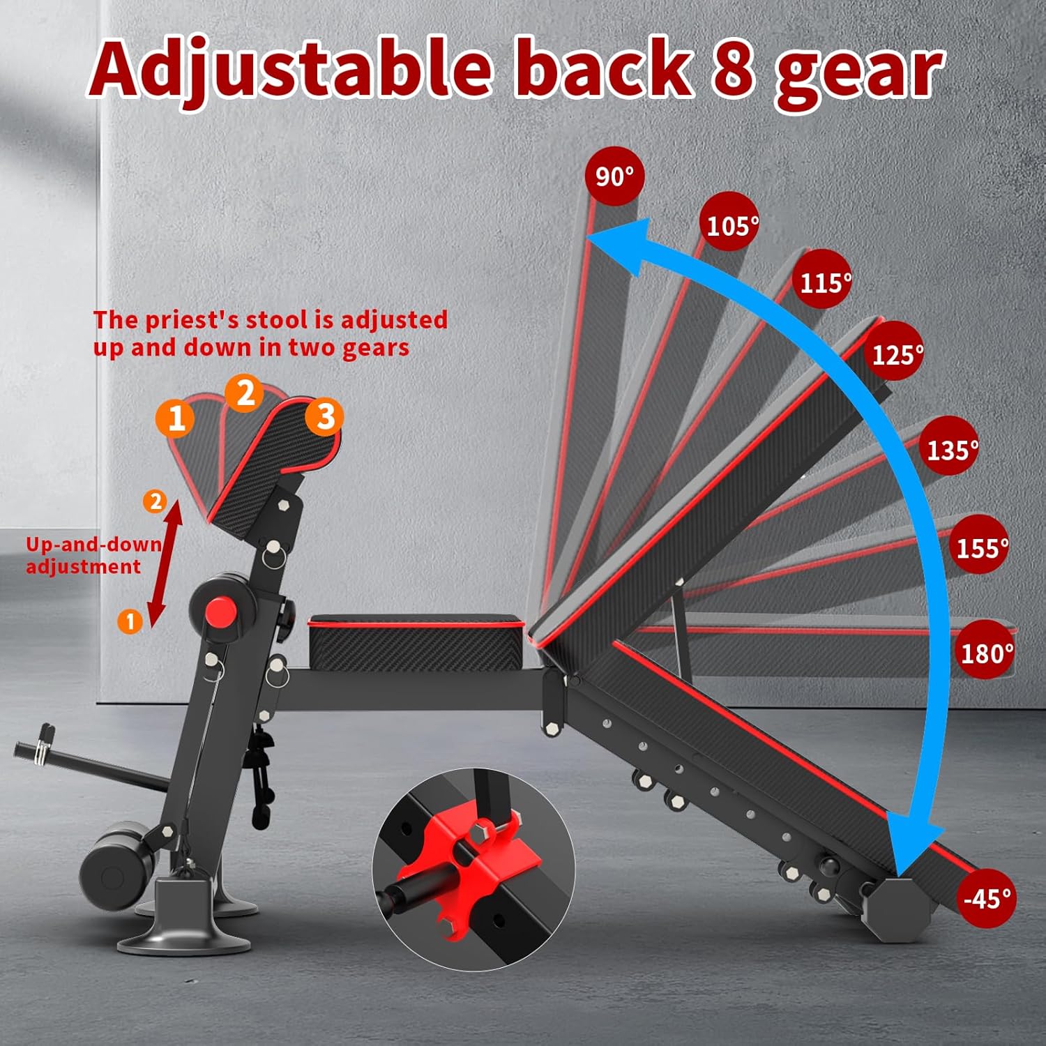 Adjustable Weight Bench 1050lb - Home Gym Weight Bench ulasan dan harga