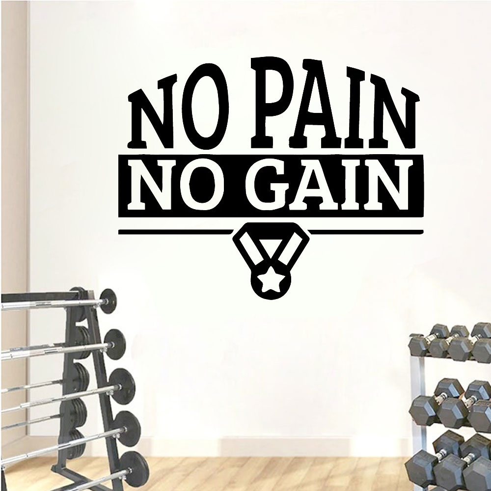 Gym Wall Decals Quotes No Pain - Home Gym Quotes ulasan dan harga