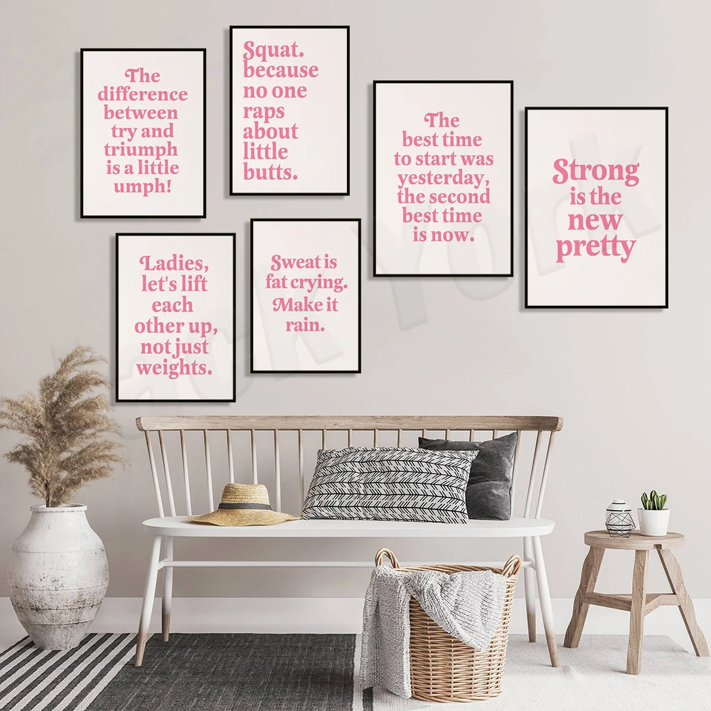 Sweat is fat cry, rain poster, - Home Gym Quotes ulasan dan harga