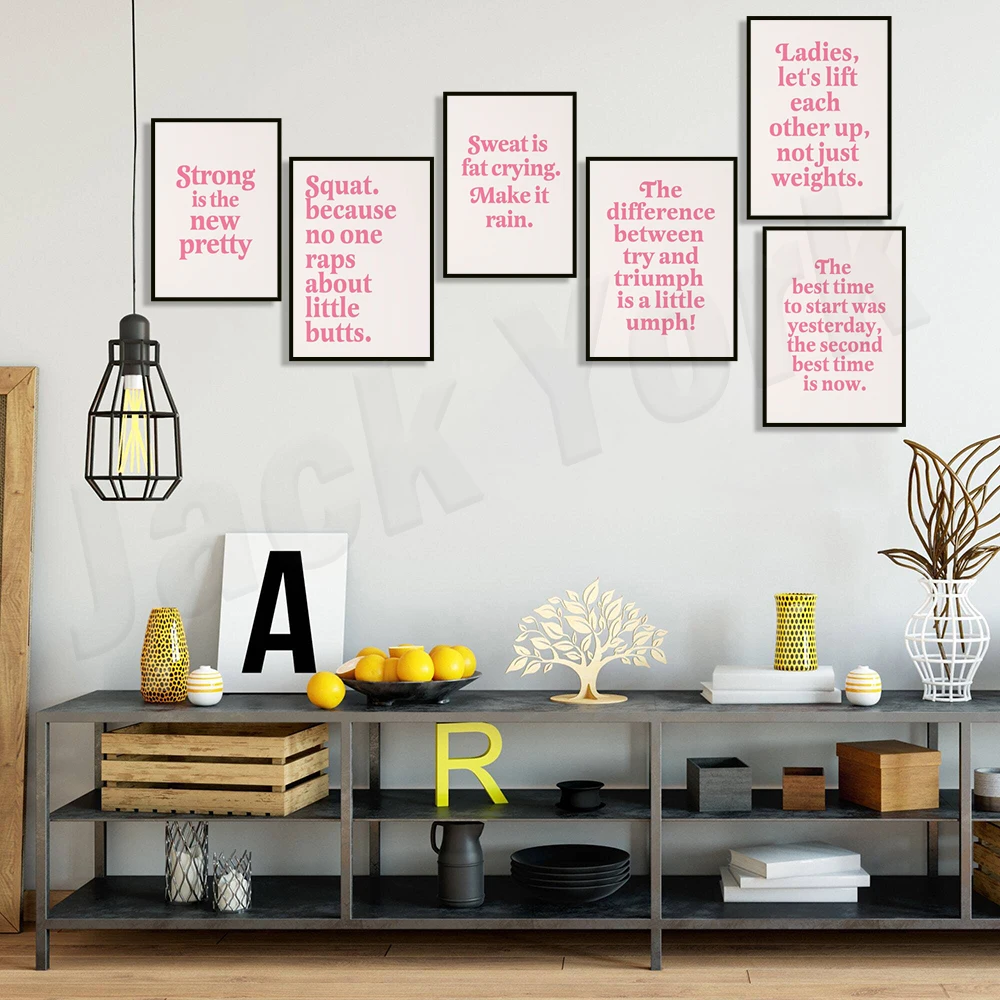 Sweat is fat cry, rain poster, - Home Gym Quotes ulasan dan harga