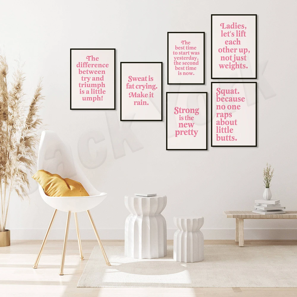 Sweat is fat cry, rain poster, - Home Gym Quotes ulasan dan harga