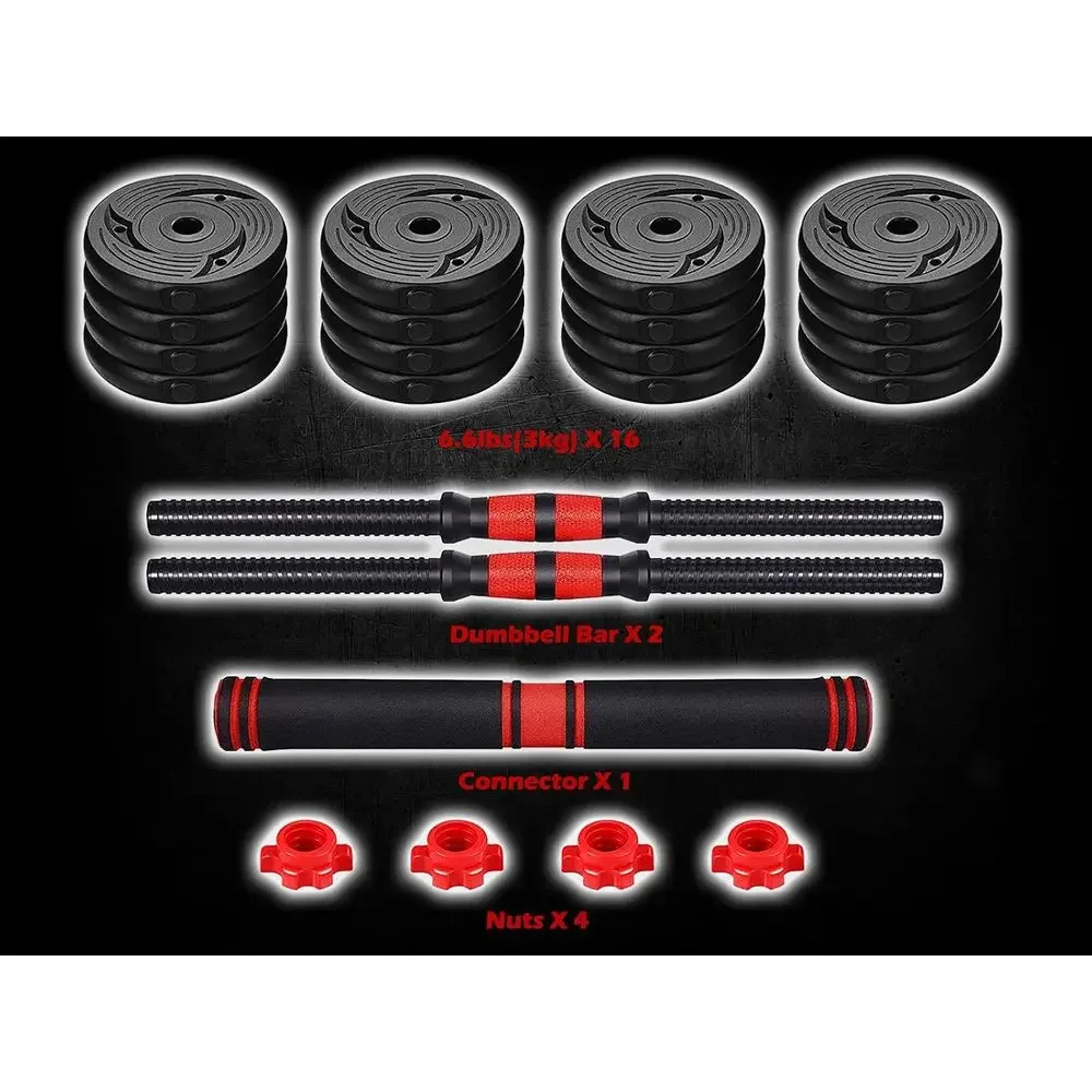 88-110 Lbs Adjustable Dumbbell - Home Gym Dumbbell Workout ulasan dan harga