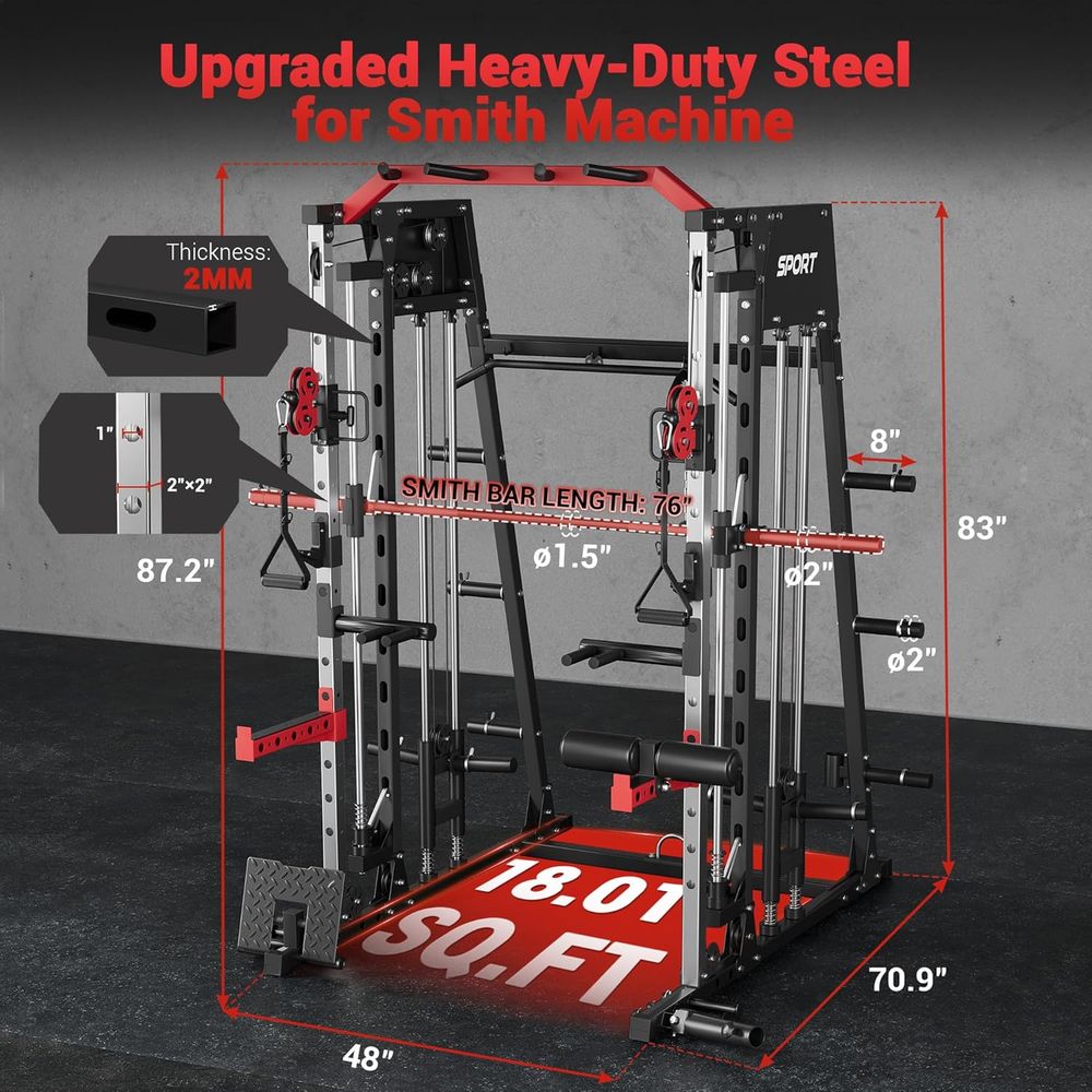 Home Gym Power Cage with Smith - Home Gym System ulasan dan harga