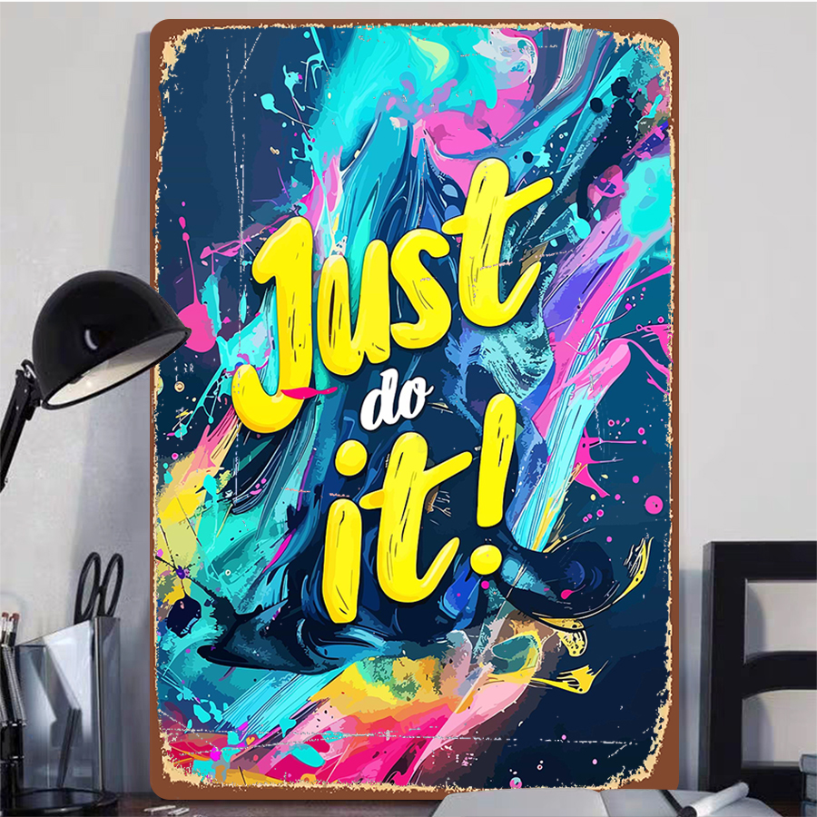 Inspirational Metal Poster Jus - Home Gym Quotes ulasan dan harga