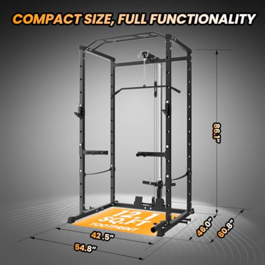 Home Gym Power Cage Heavy-Duty - Lat Pulldown Cable ulasan dan harga