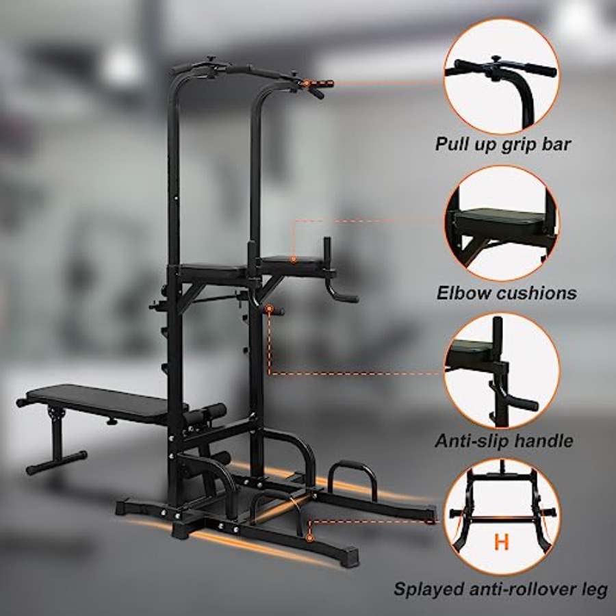 Power Tower with Weight Bench  - Home Gym Weight Bench ulasan dan harga