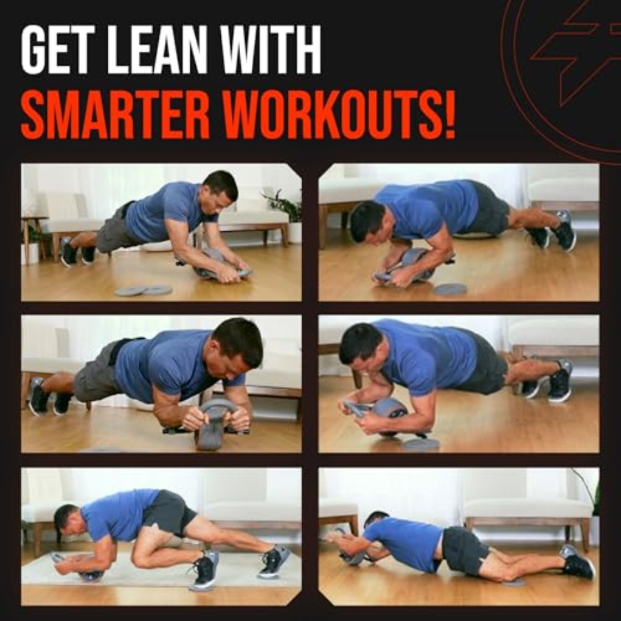 CoreFlex4D Ab Roller Wheel wit - Home Gym Workout Equipment ulasan dan harga