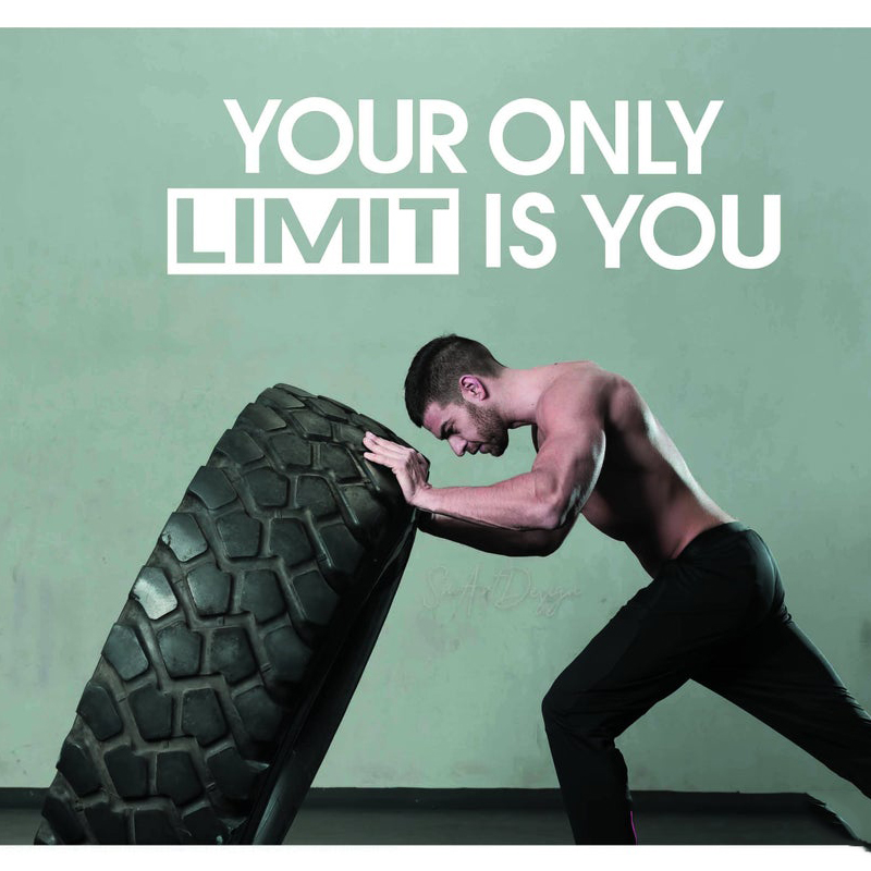 Your only limit is you - Wall  - Home Gym Quotes ulasan dan harga