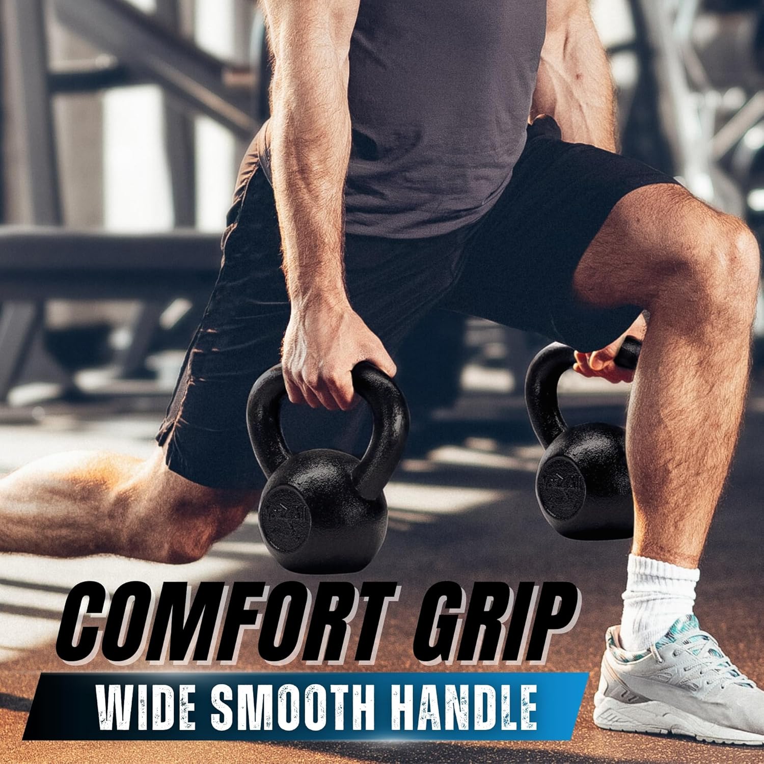 5-80 lbs Cast Iron Kettlebell  - Home Gym Dumbbell Workout ulasan dan harga