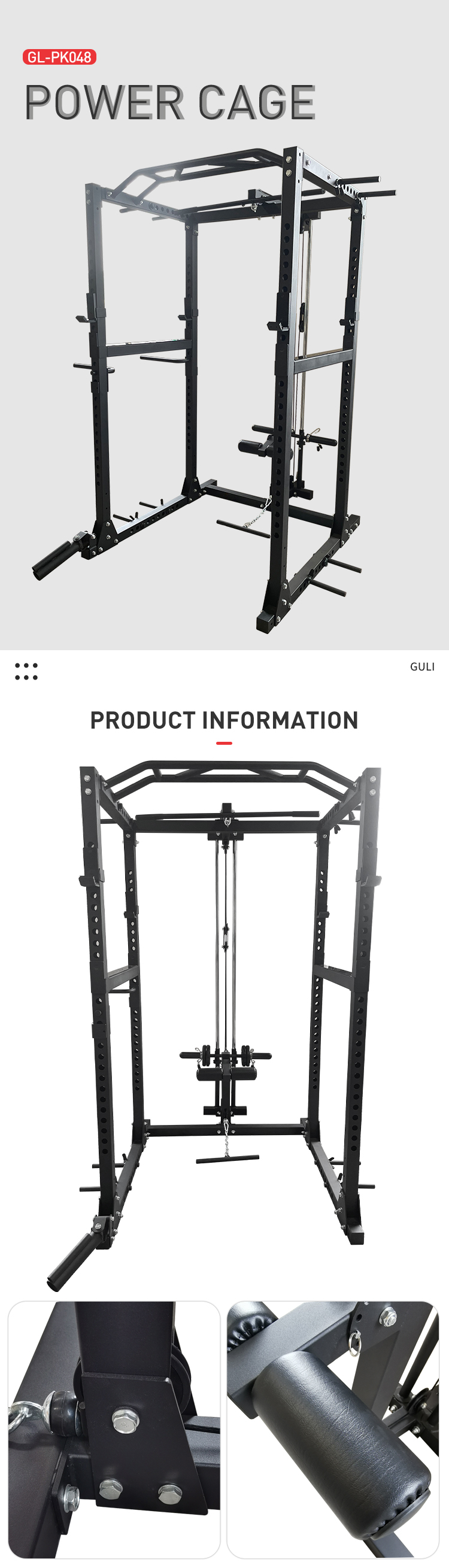 Commercial Power Cage With Lat - Lat Pulldown Cable ulasan dan harga