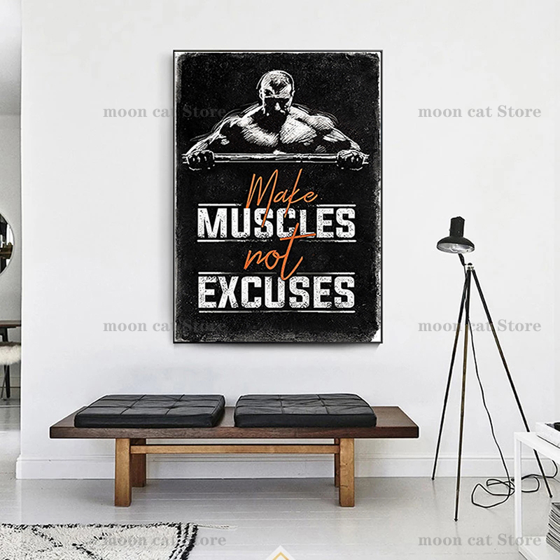 Fitness Sports Poster Bodybuil - Home Gym Quotes ulasan dan harga