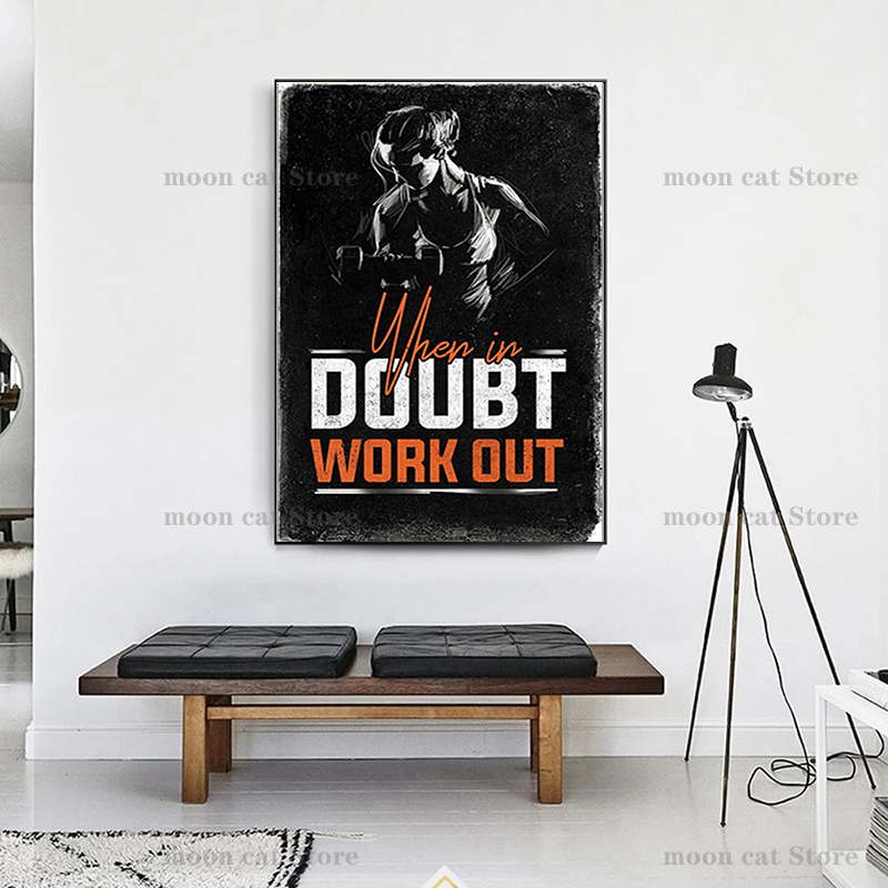 Fitness Sports Poster Bodybuil - Home Gym Quotes ulasan dan harga